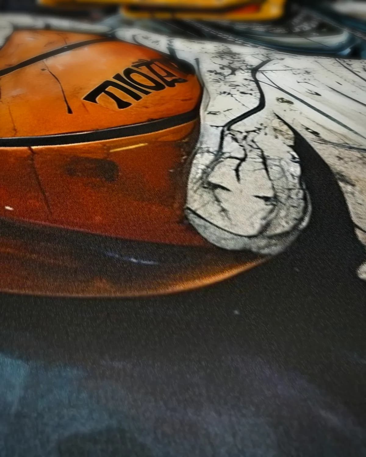 Basketbal Duck op geweven fluweel, uitsnede 2 van 3