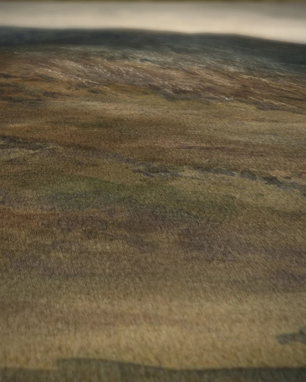 Berglandschap met herten op geweven fluweel, uitsnede 2 van 3