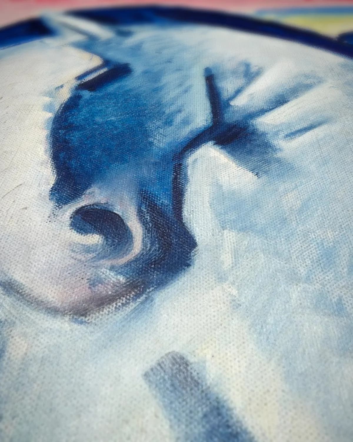 Blauw paard I op geweven fluweel, uitsnede 3 van 3