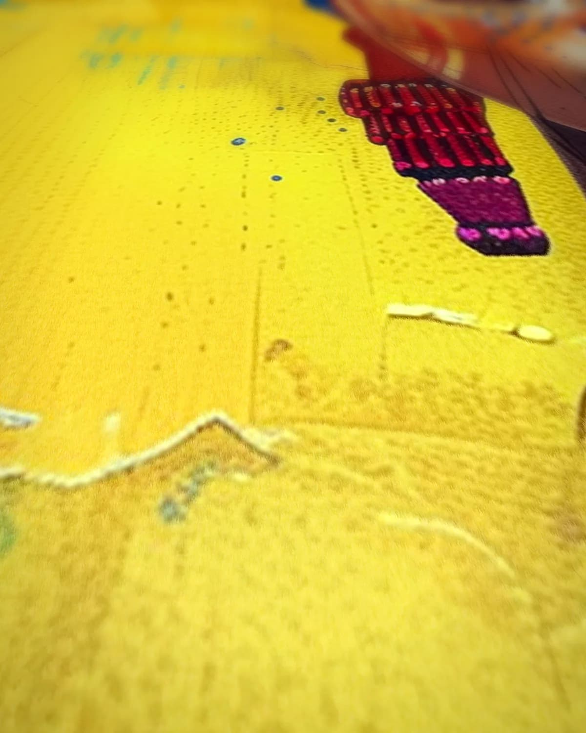 Blauwe Hoofddoek op geweven fluweel, uitsnede 1 van 3