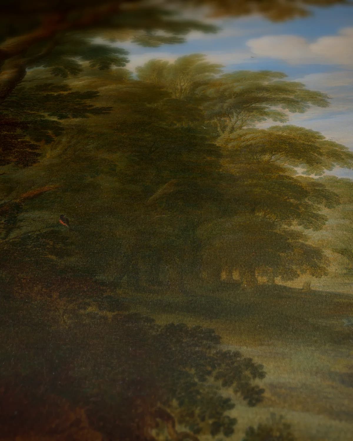 Boslandschap op geweven fluweel, uitsnede 3 van 3