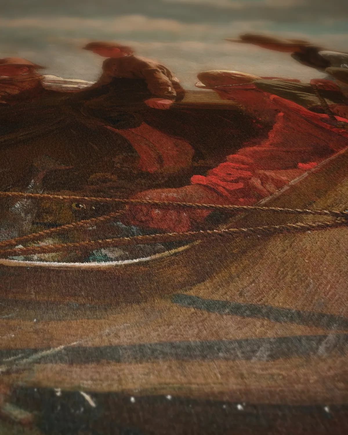 Breezing Up (A Fair Wind, 1876) op geweven fluweel, uitsnede 2 van 3