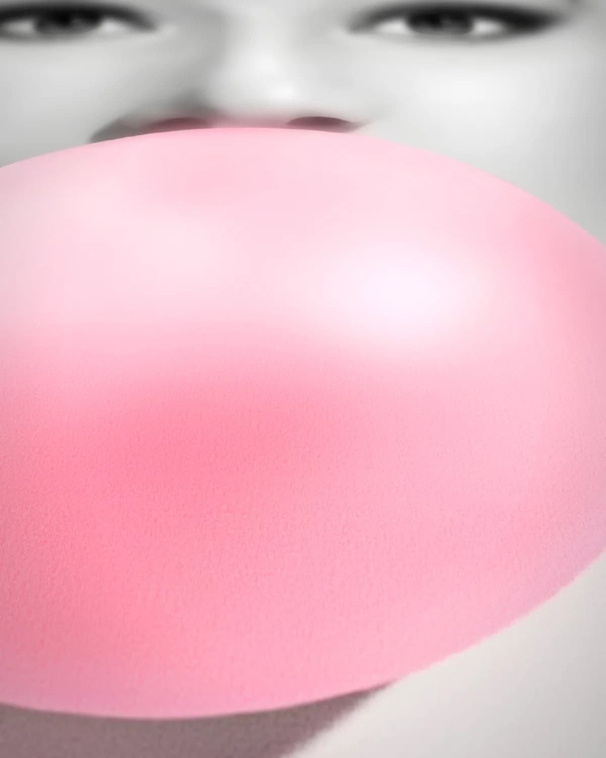 Bubblegum Hepburn op geweven fluweel, uitsnede 3 van 3