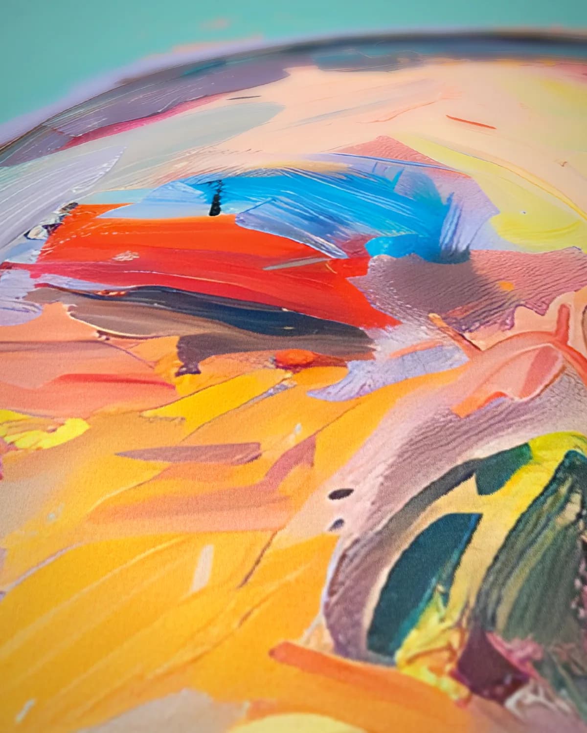 Colorful Face op geweven fluweel, uitsnede 3 van 3