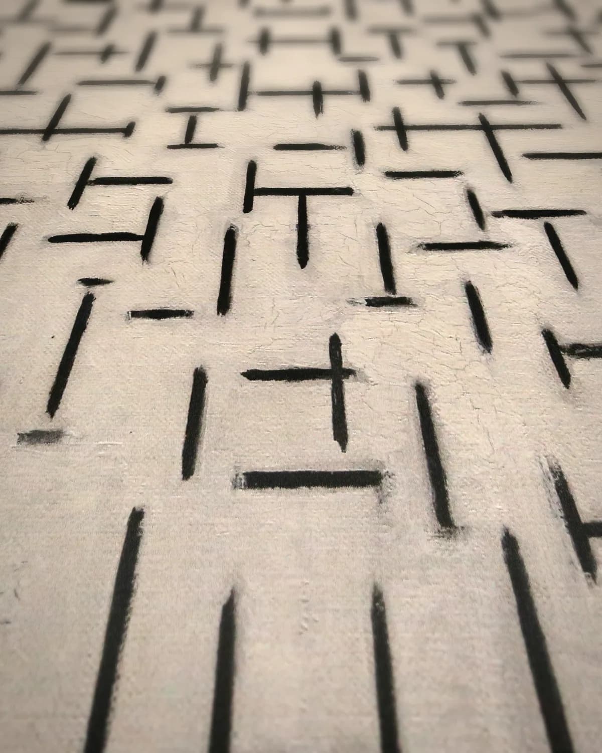 Compositie 10 in zwart-wit op geweven fluweel, uitsnede 3 van 3