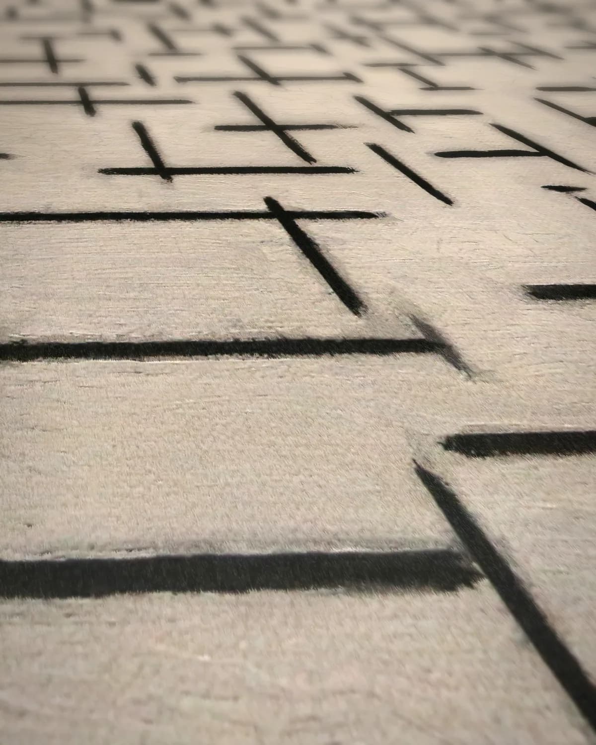 Compositie 10 in zwart-wit op geweven fluweel, uitsnede 2 van 3