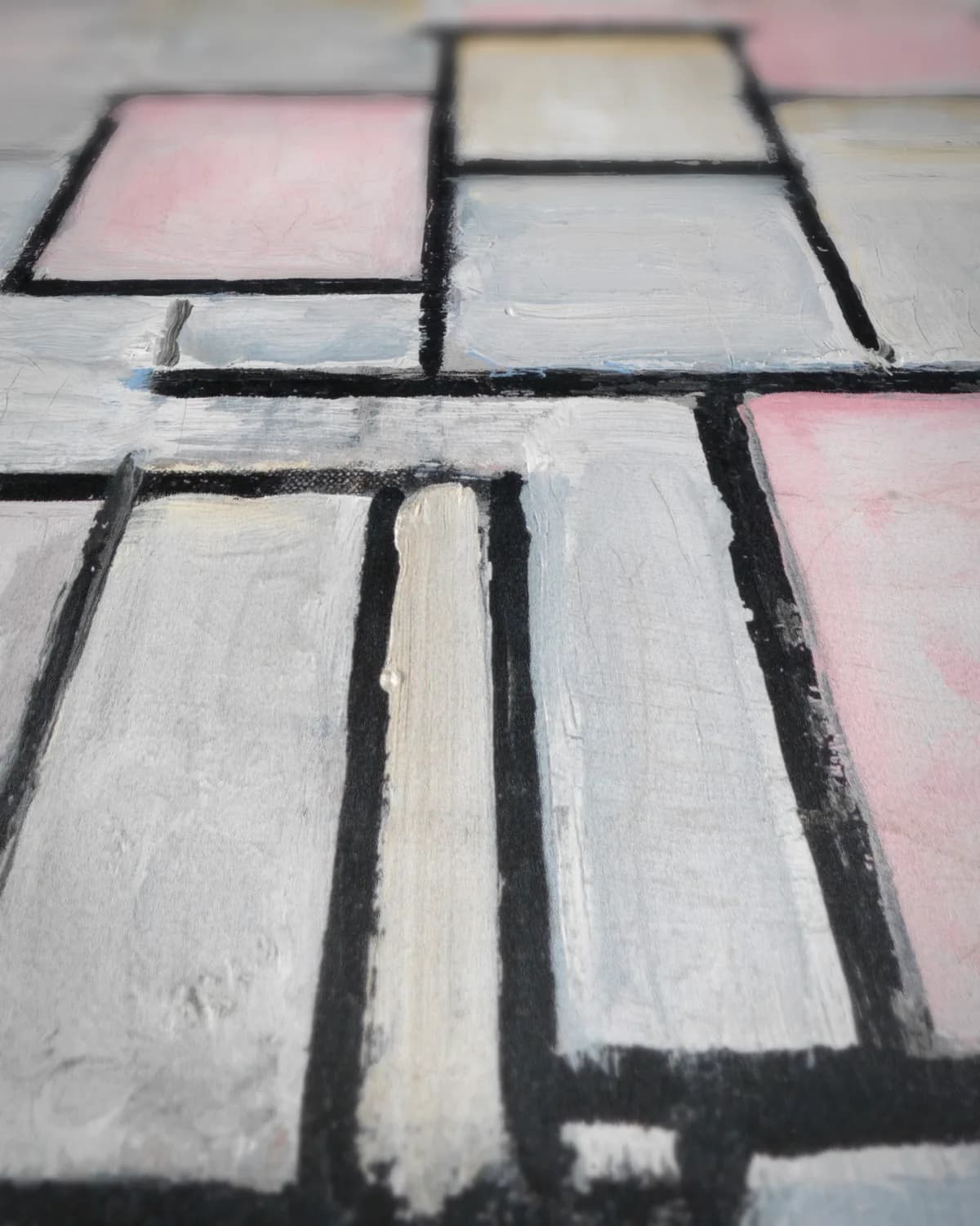 Compositie nr. IV op geweven fluweel, uitsnede 3 van 3
