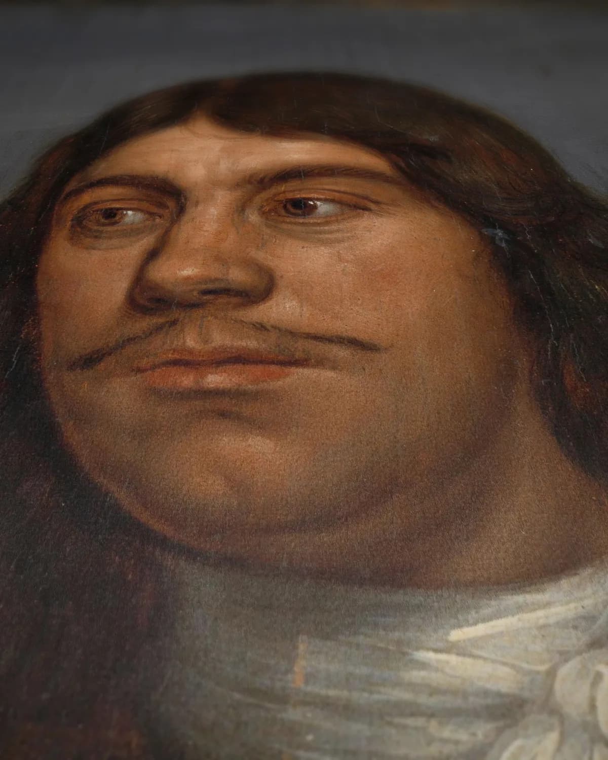Cornelis Tromp in Romeins kostuum op geweven fluweel, uitsnede 3 van 3