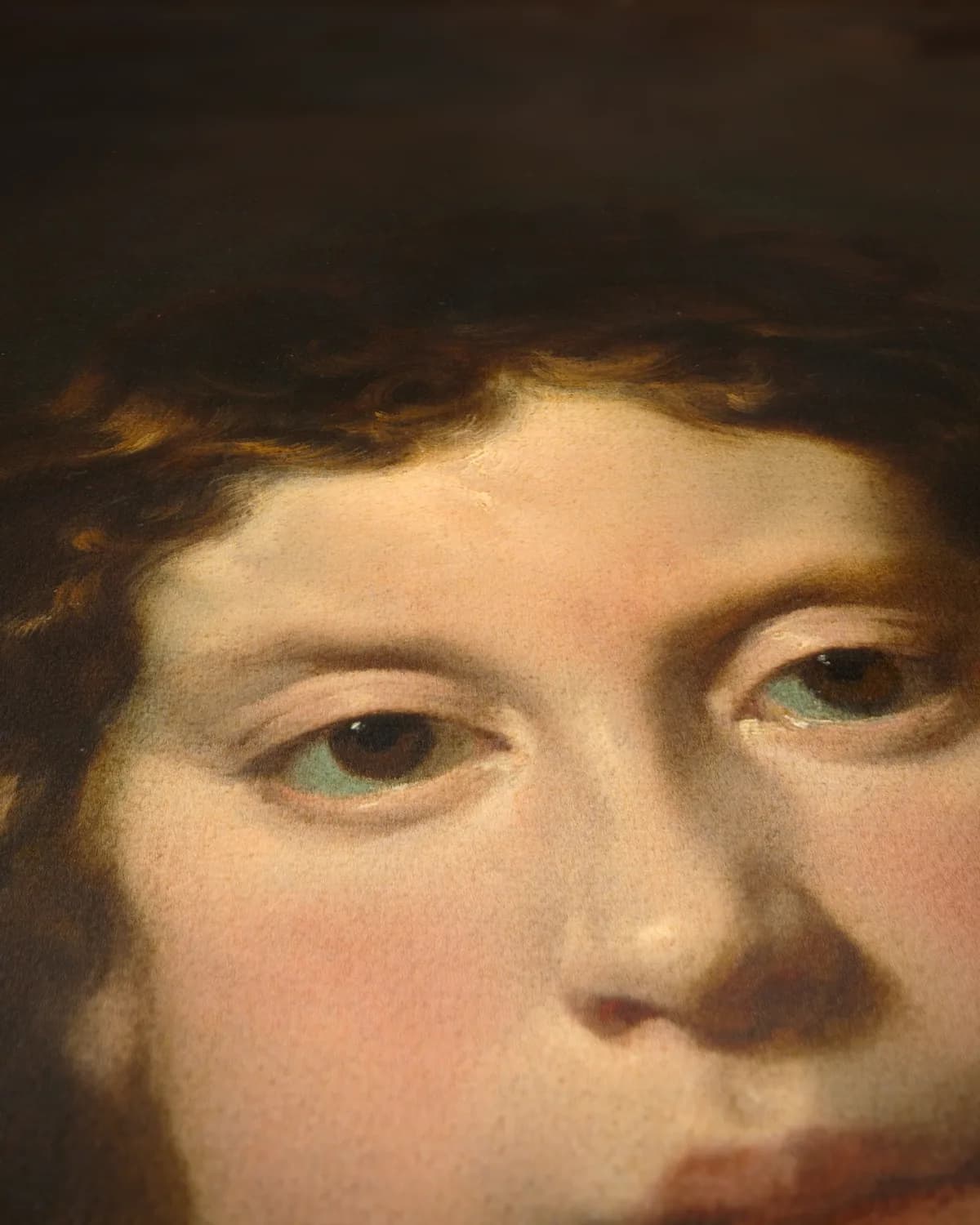 Cupido (Amor) op geweven fluweel, uitsnede 3 van 3
