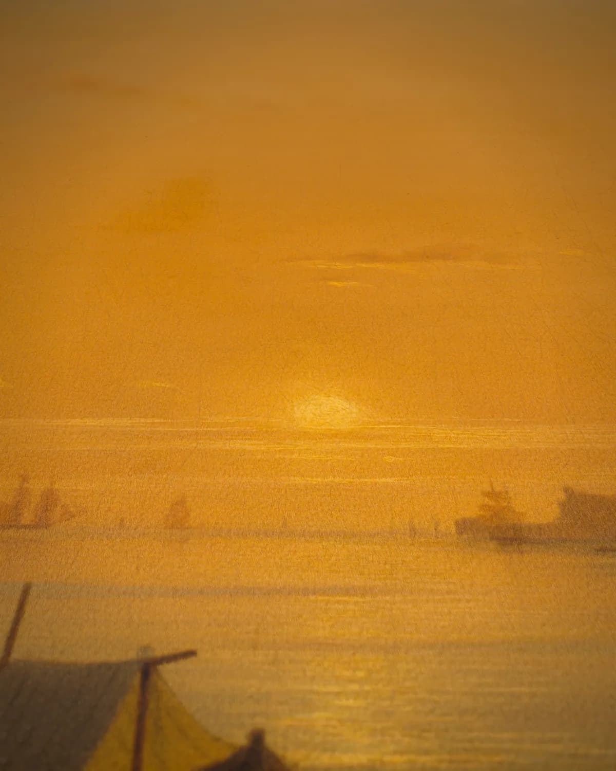 De baai van Napels op geweven fluweel, uitsnede 3 van 3