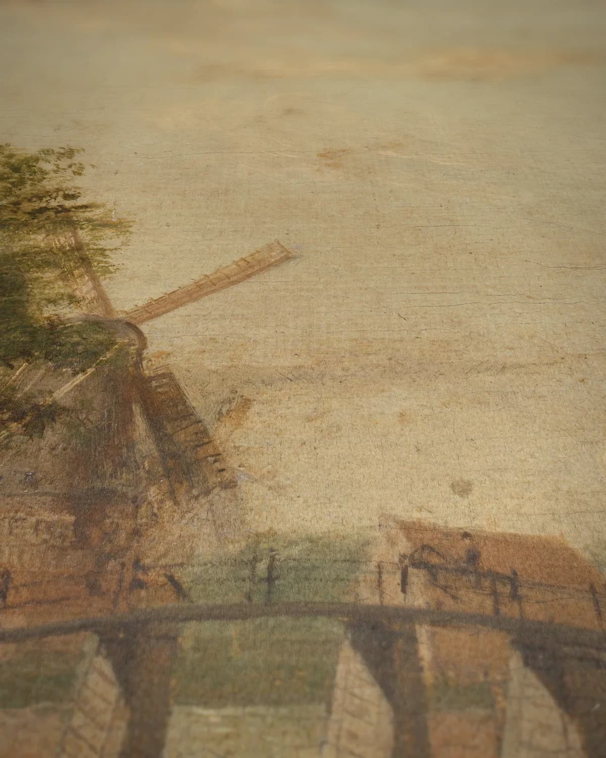 De Brouwersgracht te Amsterdam op geweven fluweel, uitsnede 3 van 3