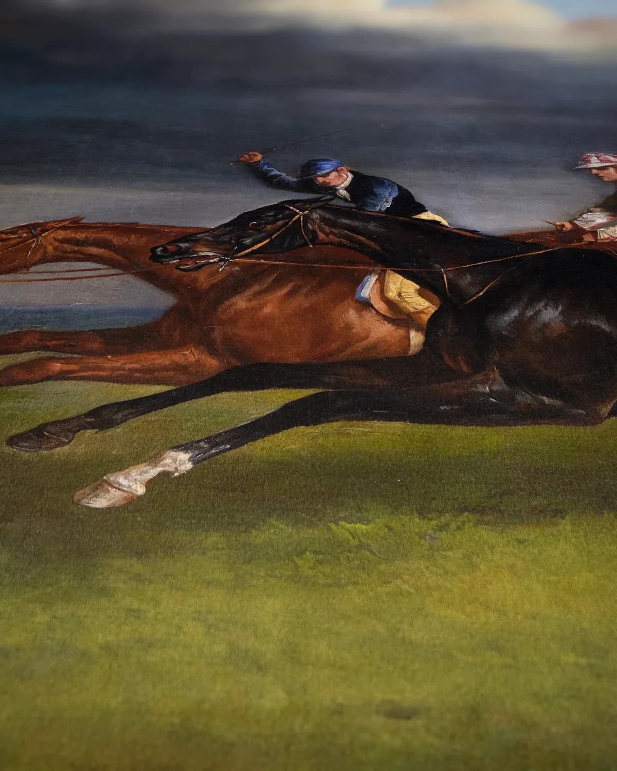 De Derby van Epsom op geweven fluweel, uitsnede 3 van 3