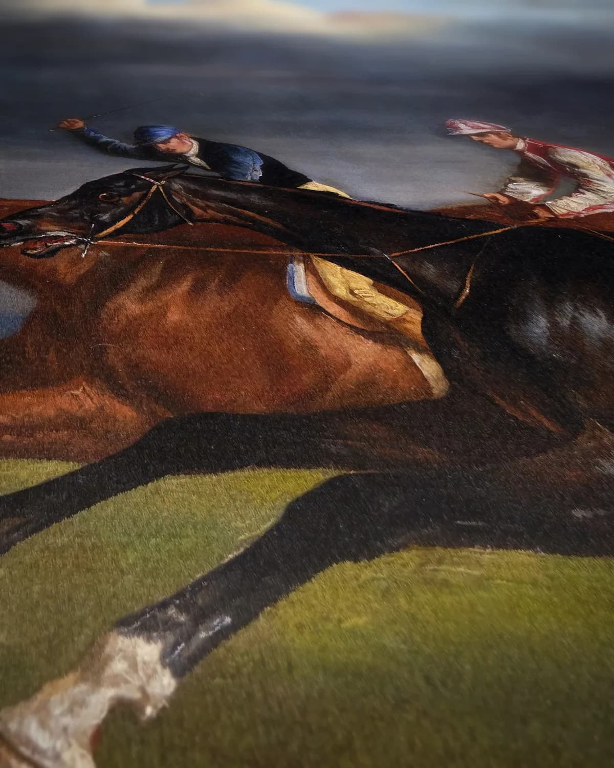 De Derby van Epsom op geweven fluweel, uitsnede 2 van 3