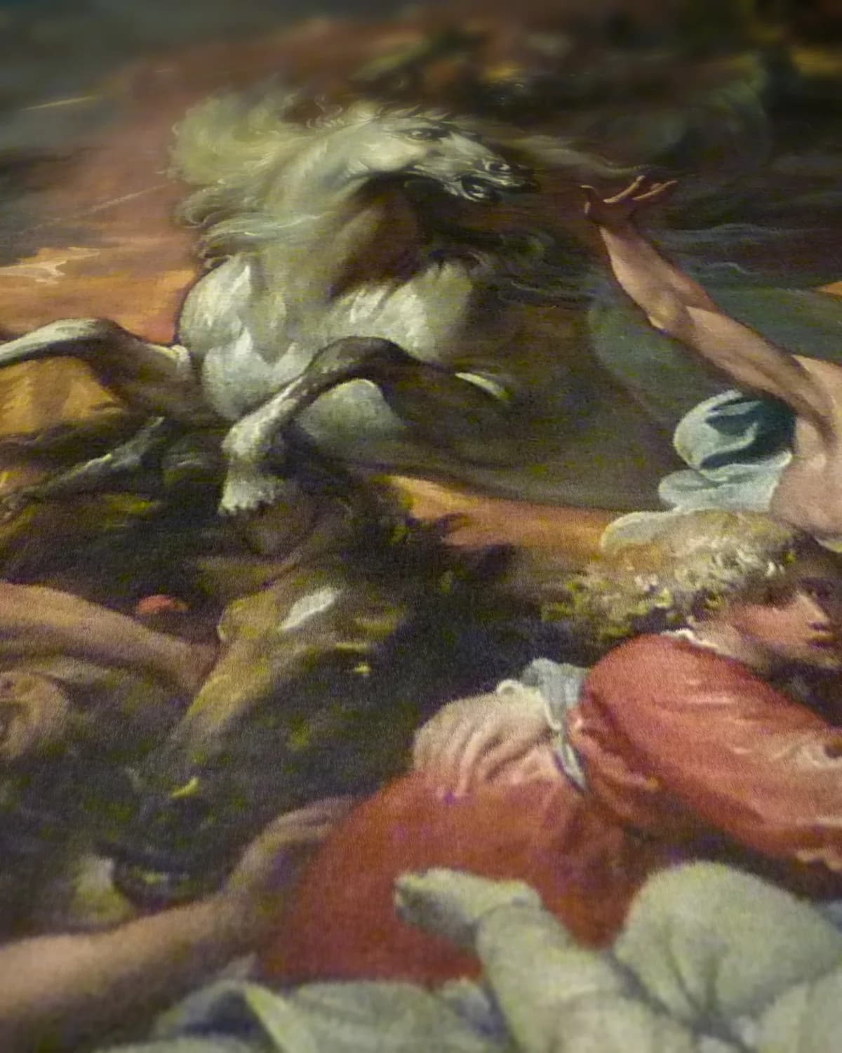De dood op het bleke paard op geweven fluweel, uitsnede 3 van 3