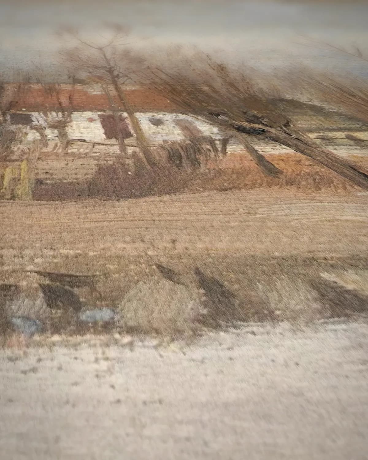De dorpsvijver in Ring op geweven fluweel, uitsnede 2 van 3