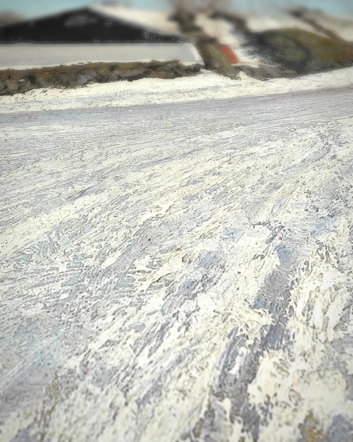 De eerste sneeuw op geweven fluweel, uitsnede 1 van 3