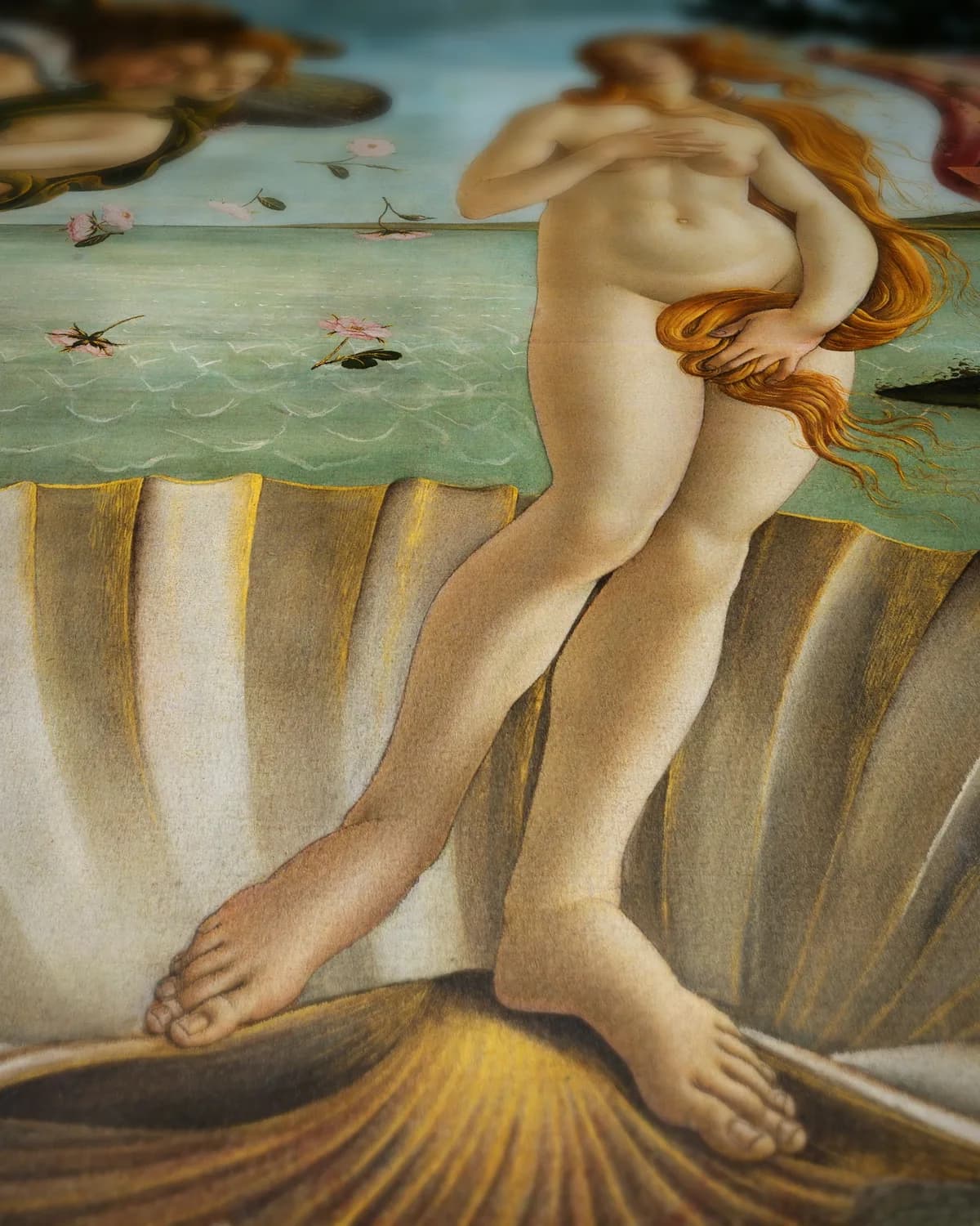 De geboorte van Venus op geweven fluweel, uitsnede 3 van 3