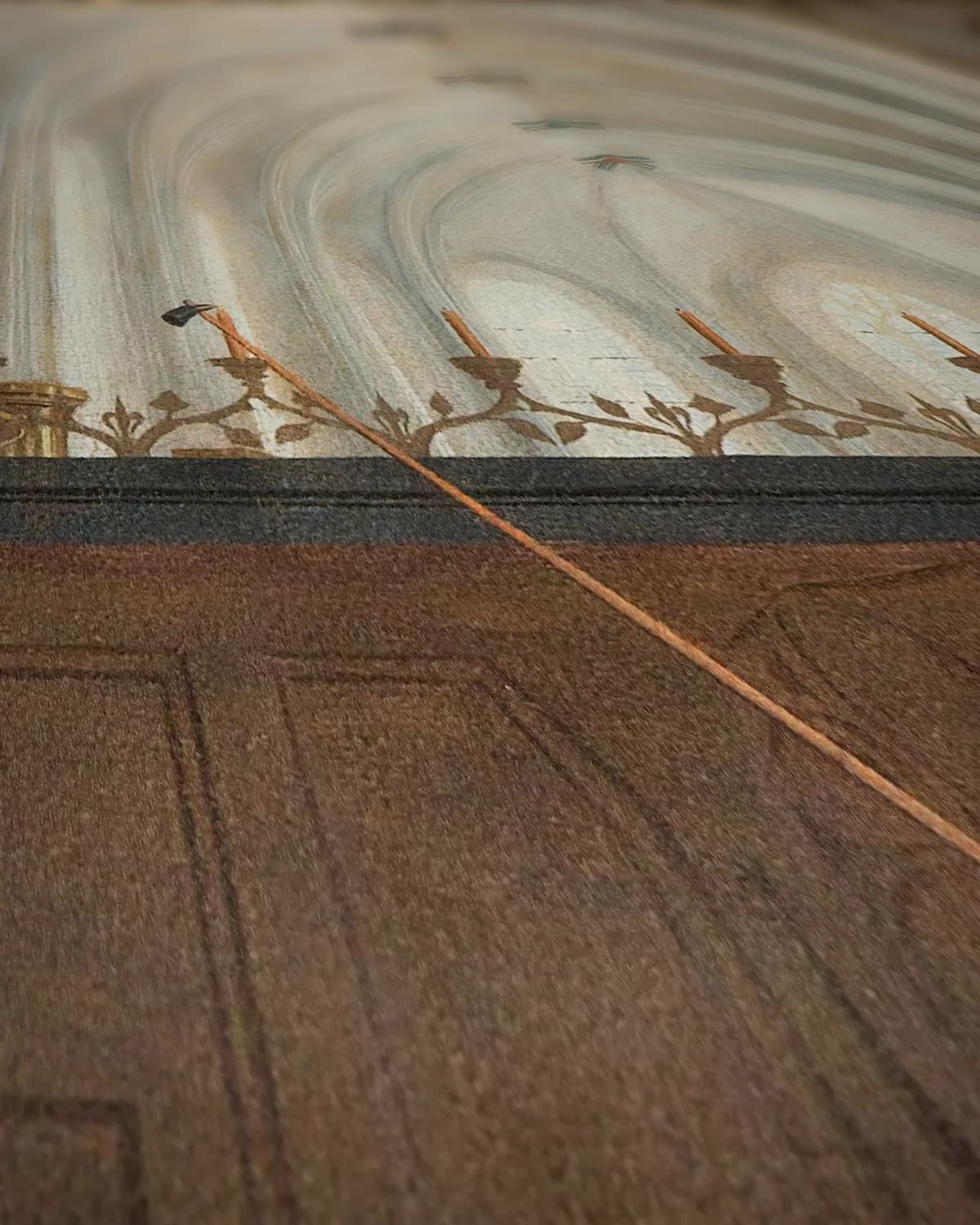 De heilige maagschap op geweven fluweel, uitsnede 2 van 3
