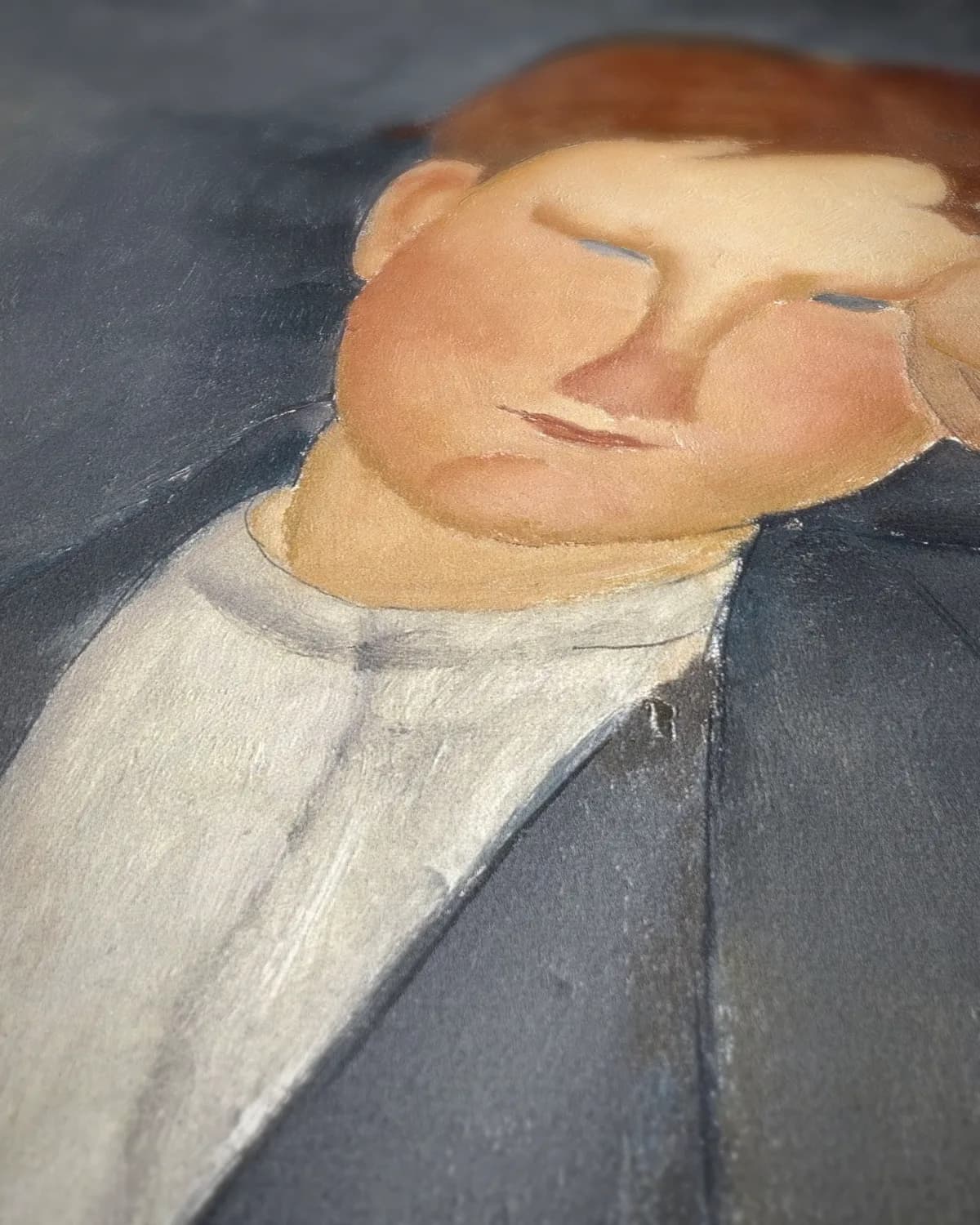 De jonge leerling op geweven fluweel, uitsnede 3 van 3
