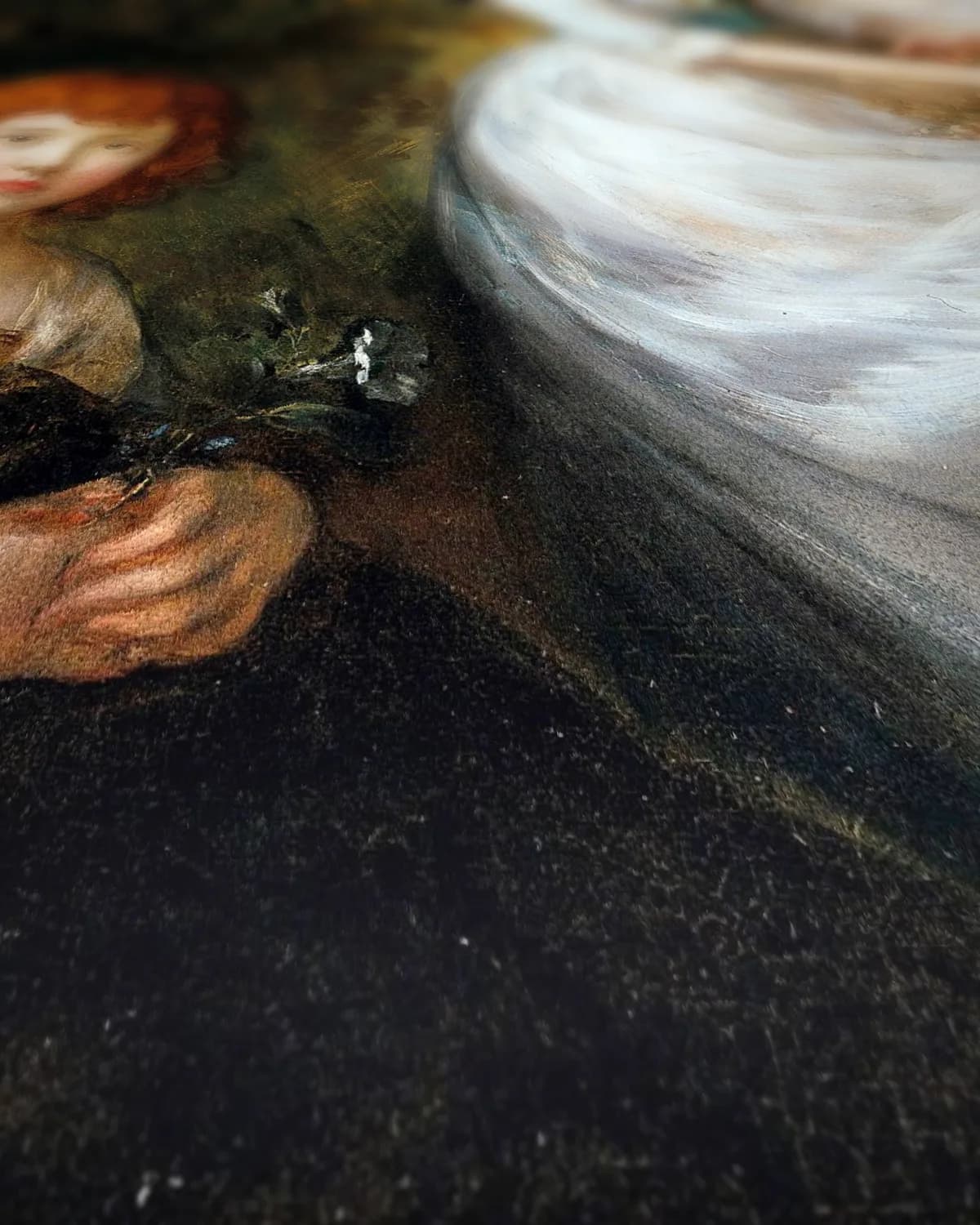 De kinderen Marsham op geweven fluweel, uitsnede 1 van 3