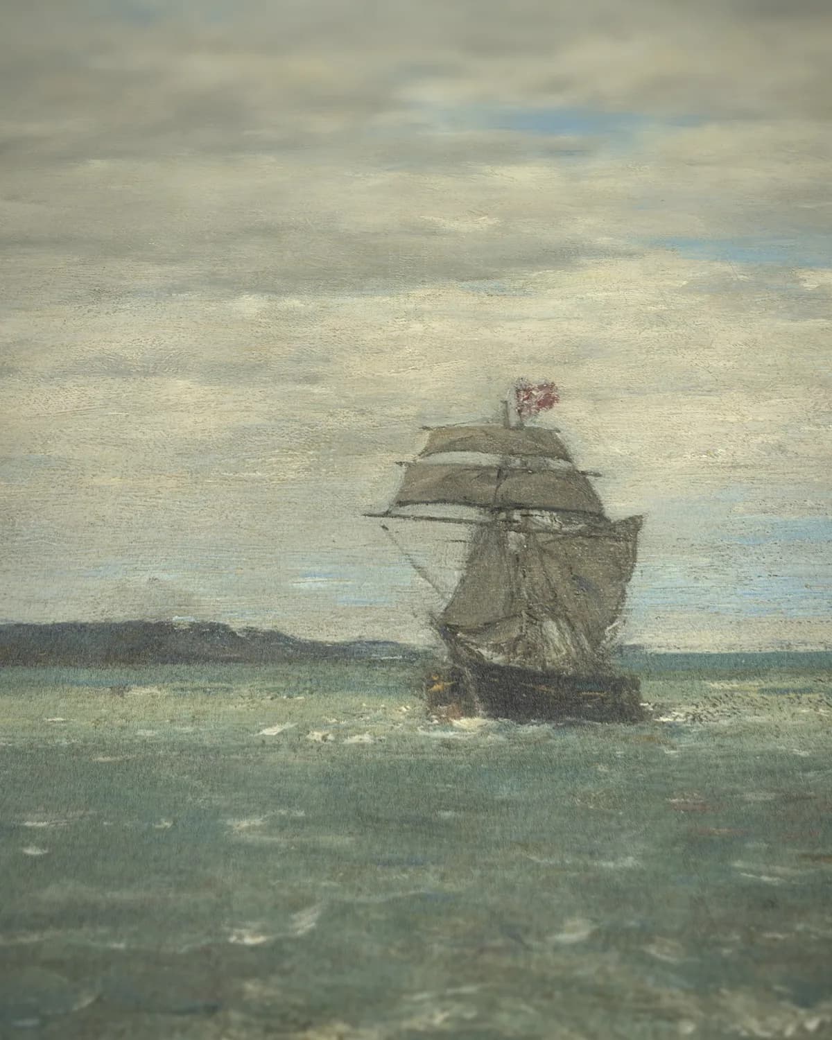 De kust van Bretagne op geweven fluweel, uitsnede 3 van 3