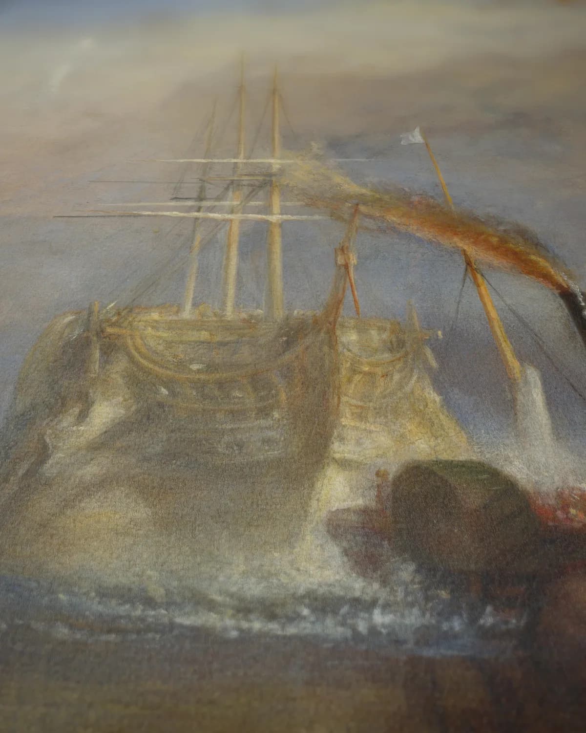 De laatste reis van de Temeraire op geweven fluweel, uitsnede 3 van 3