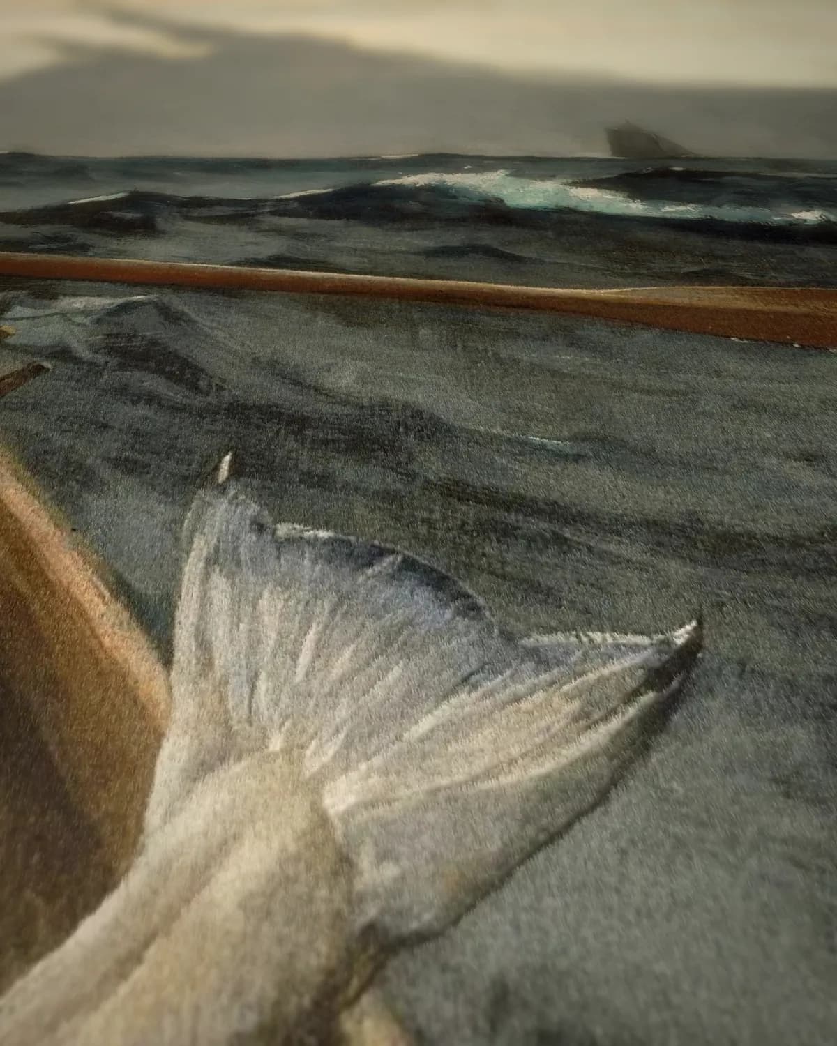 De mistwaarschuwing op geweven fluweel, uitsnede 1 van 3