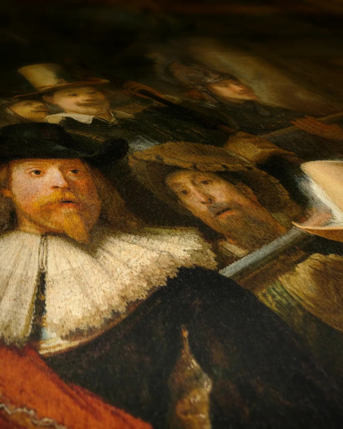 De Nachtwacht op geweven fluweel, uitsnede 2 van 3