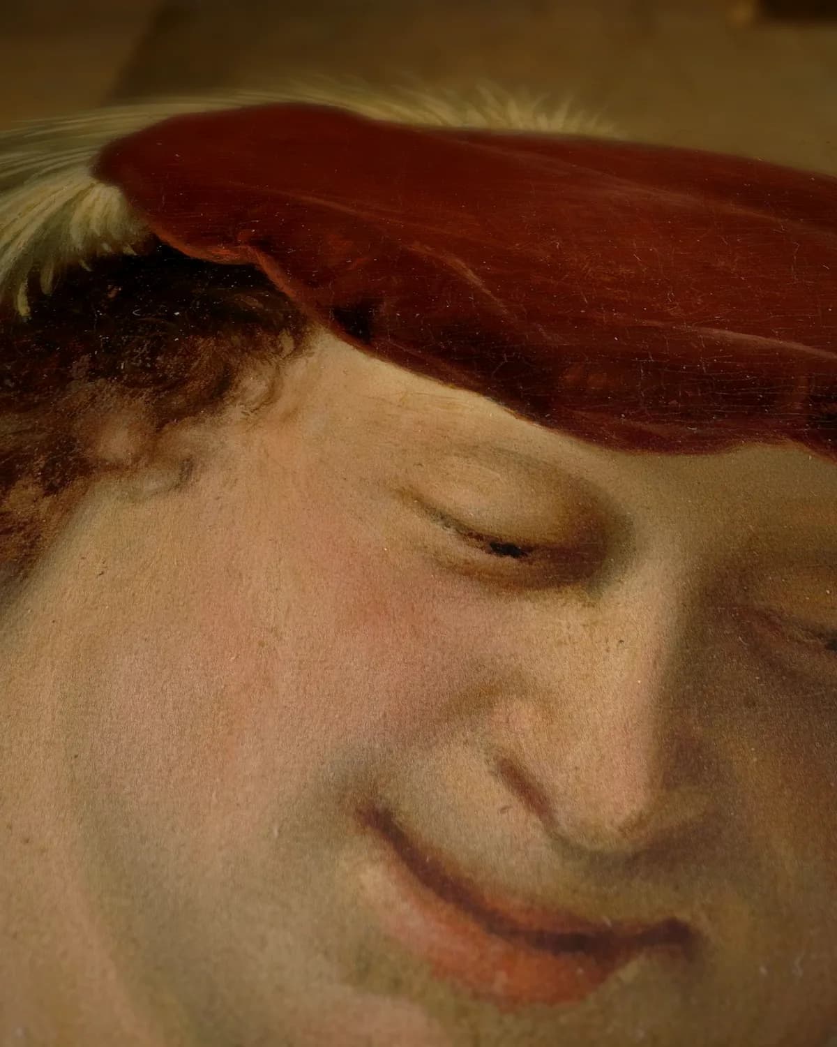 De ontsnapte vogel: allegorie op de verloren kuisheid op geweven fluweel, uitsnede 3 van 3