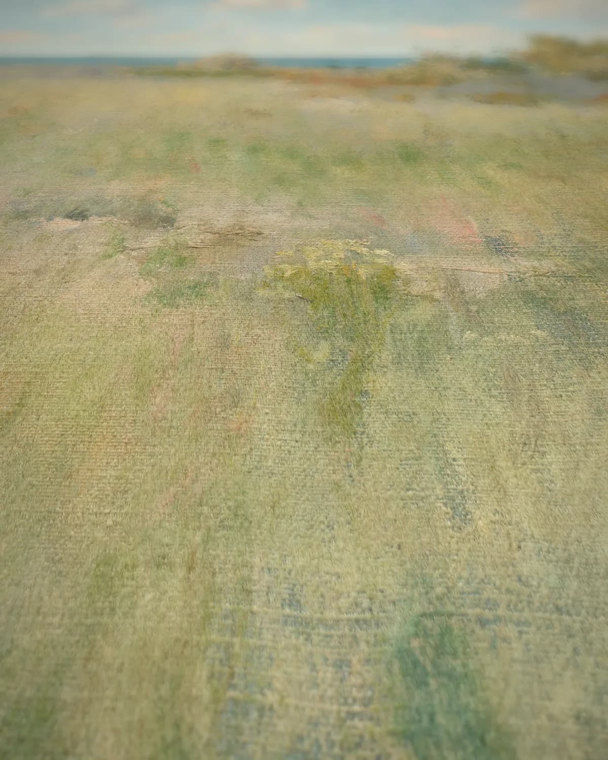 De oude weg naar zee op geweven fluweel, uitsnede 1 van 3
