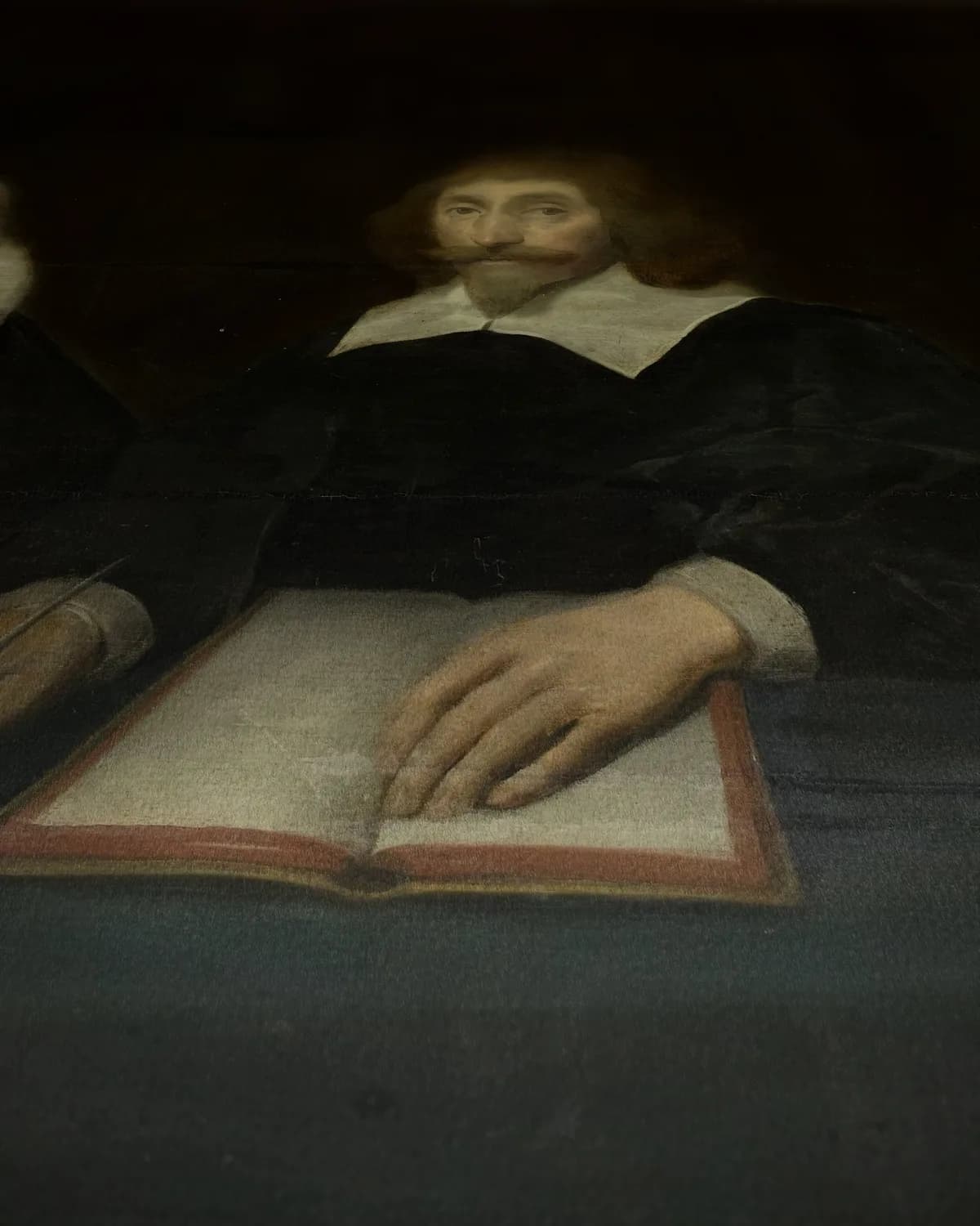 De regenten van het tuchthuis in Middelburg op geweven fluweel, uitsnede 3 van 3