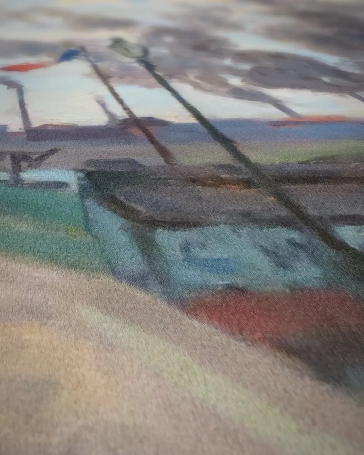 De Seine bij Charenton, 1874 op geweven fluweel, uitsnede 2 van 3