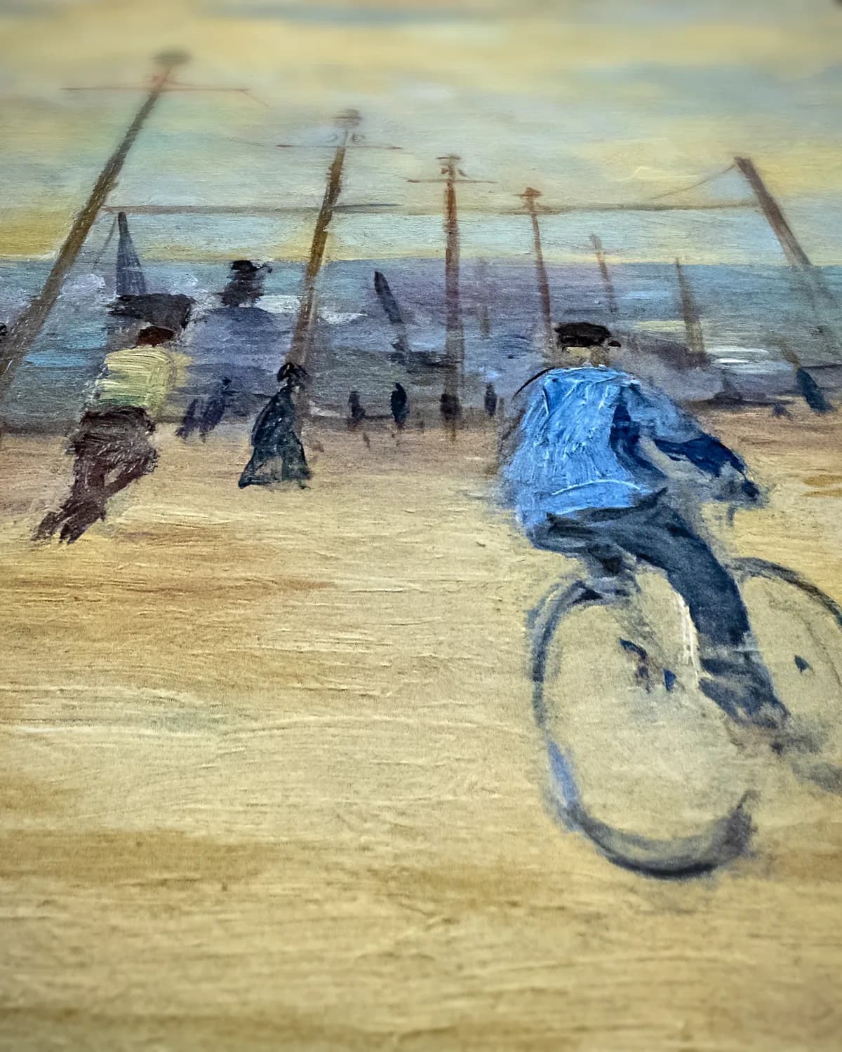 De Seine bij Charenton, ca. 1885 op geweven fluweel, uitsnede 3 van 3