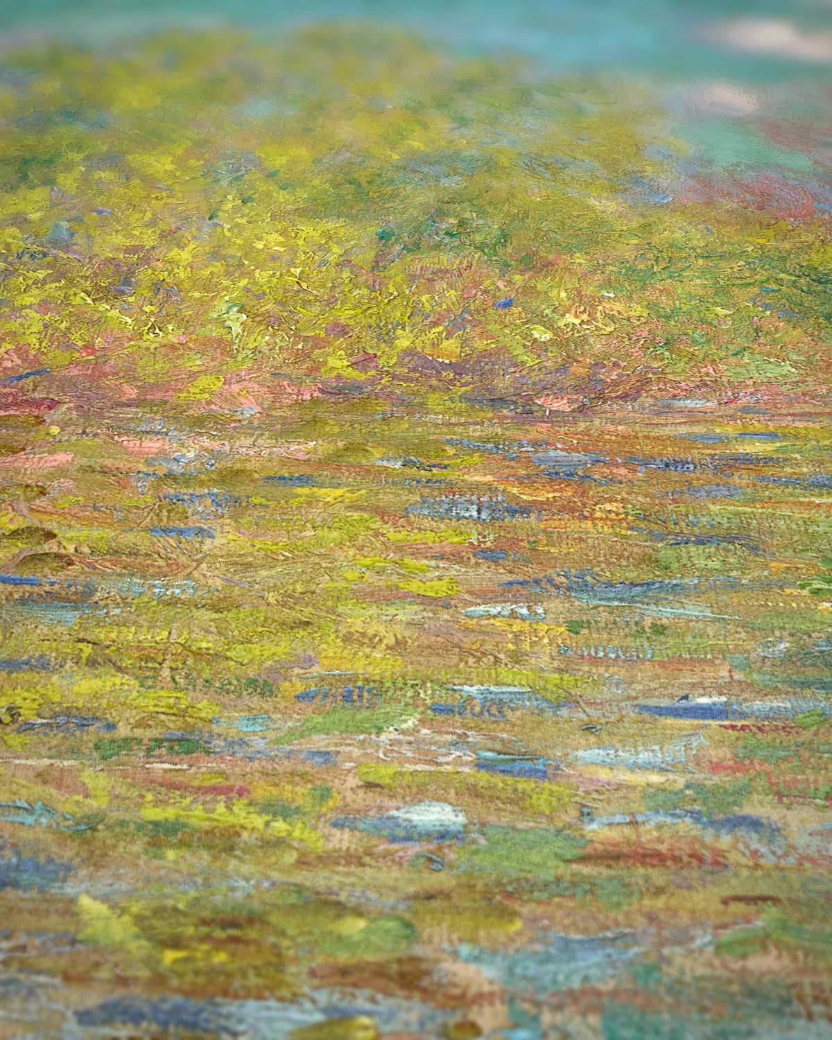 De Seine bij Giverny op geweven fluweel, uitsnede 3 van 3