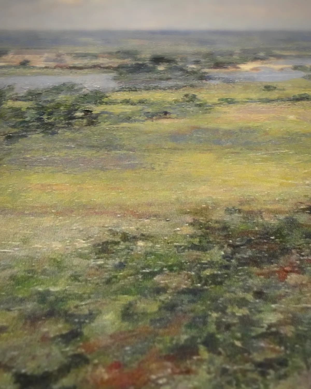De Seinevallei, gezien vanaf de heuvels van Giverny op geweven fluweel, uitsnede 3 van 3