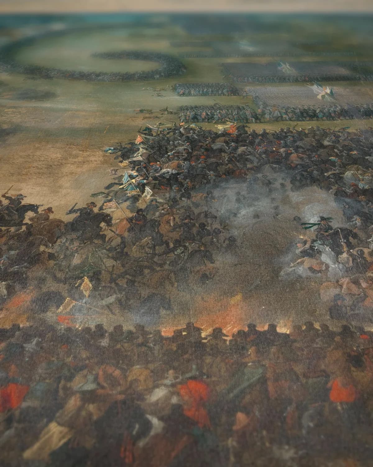 De slag bij Fleurus, 1622 op geweven fluweel, uitsnede 3 van 3