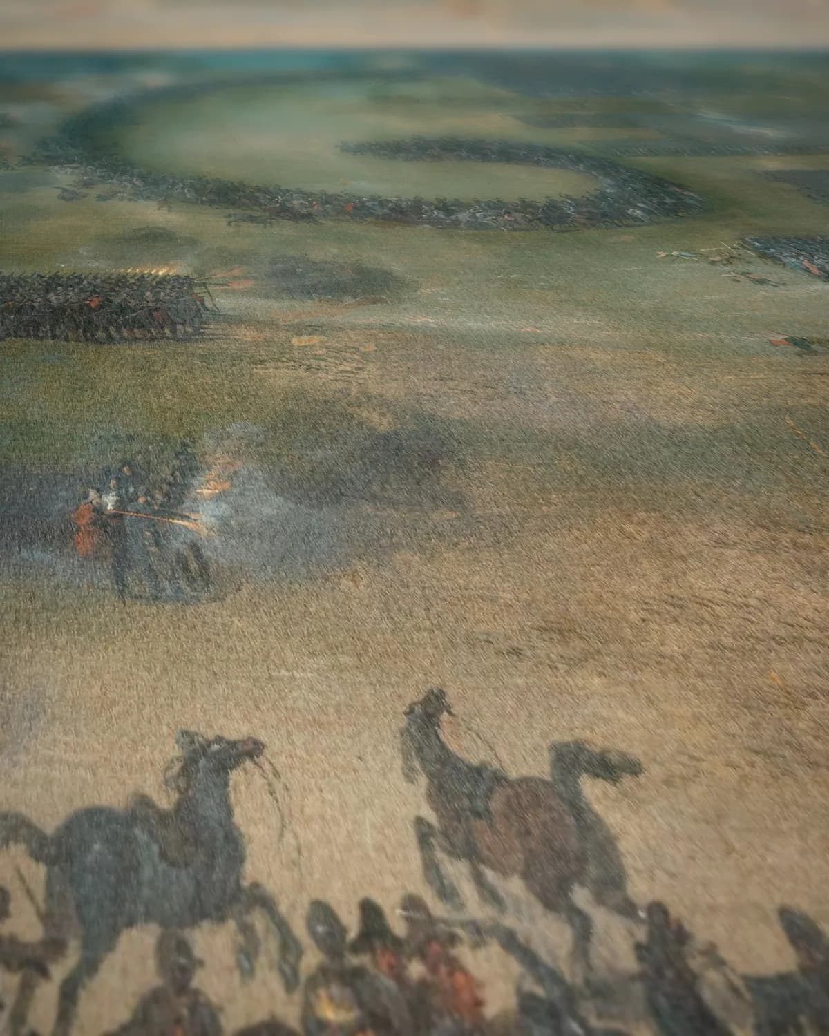 De slag bij Fleurus, 1622 op geweven fluweel, uitsnede 2 van 3