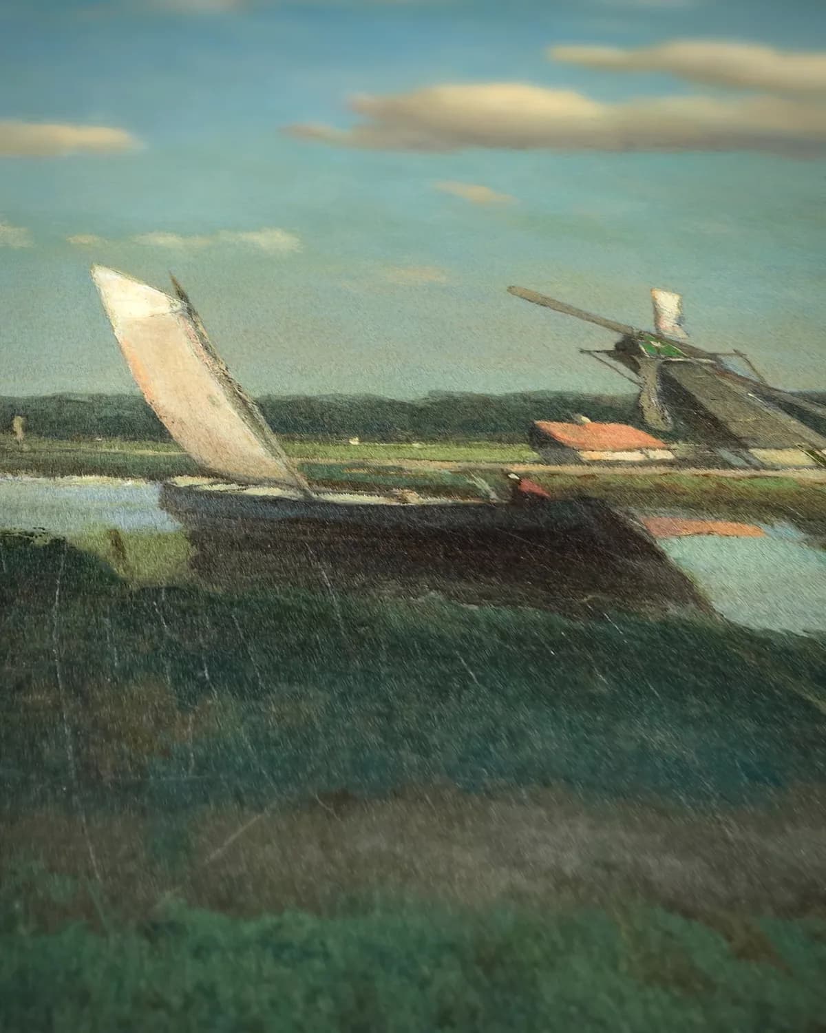 De Trekvliet op geweven fluweel, uitsnede 2 van 3