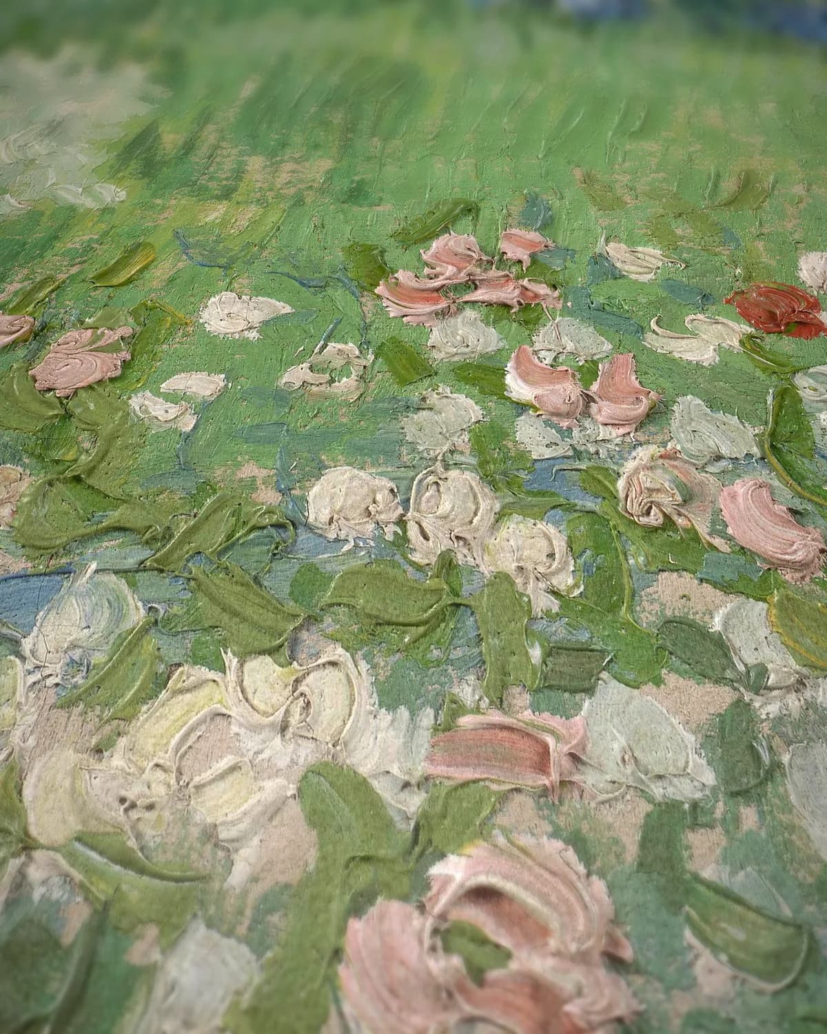 De tuin van Daubigny op geweven fluweel, uitsnede 3 van 3