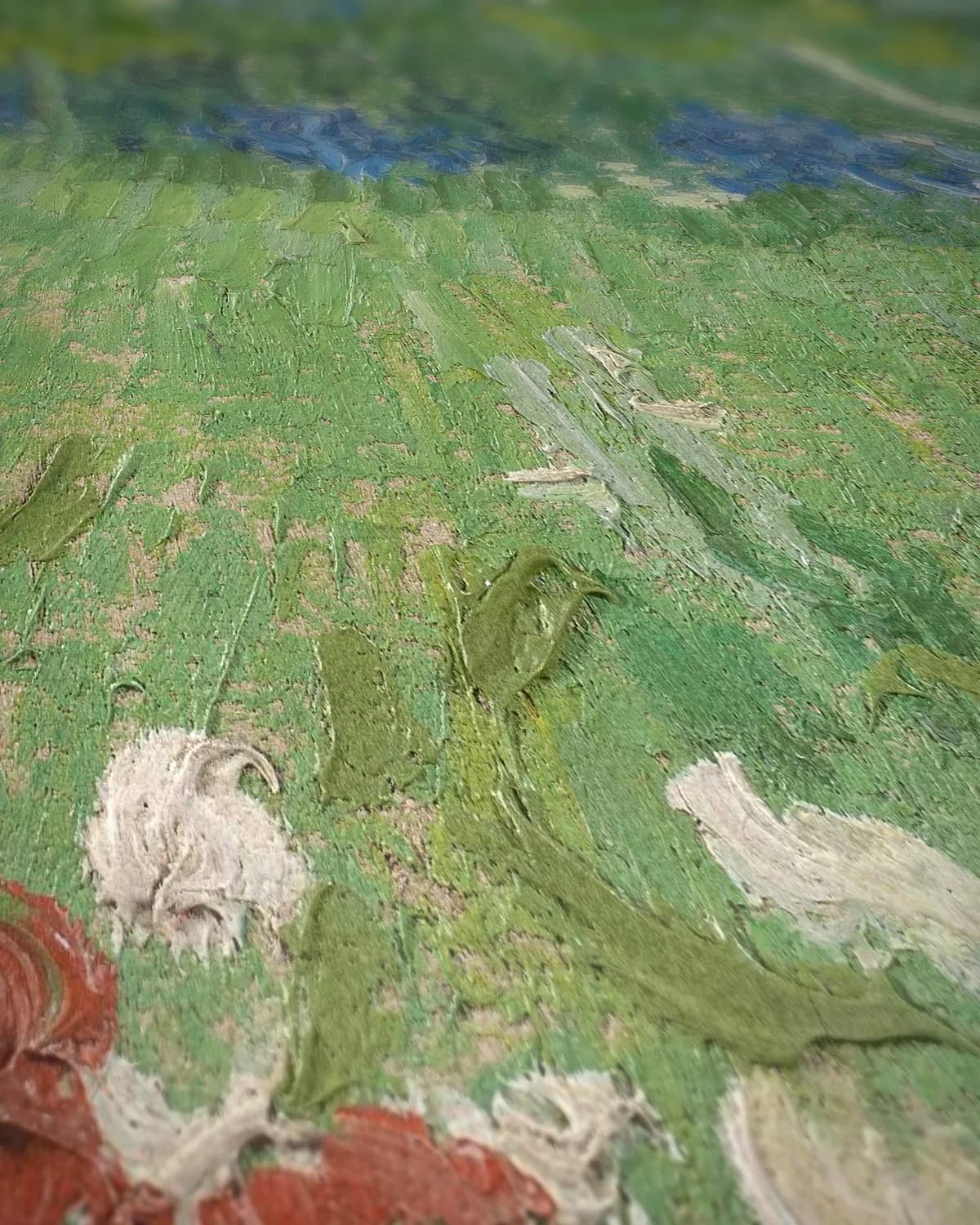 De tuin van Daubigny op geweven fluweel, uitsnede 2 van 3