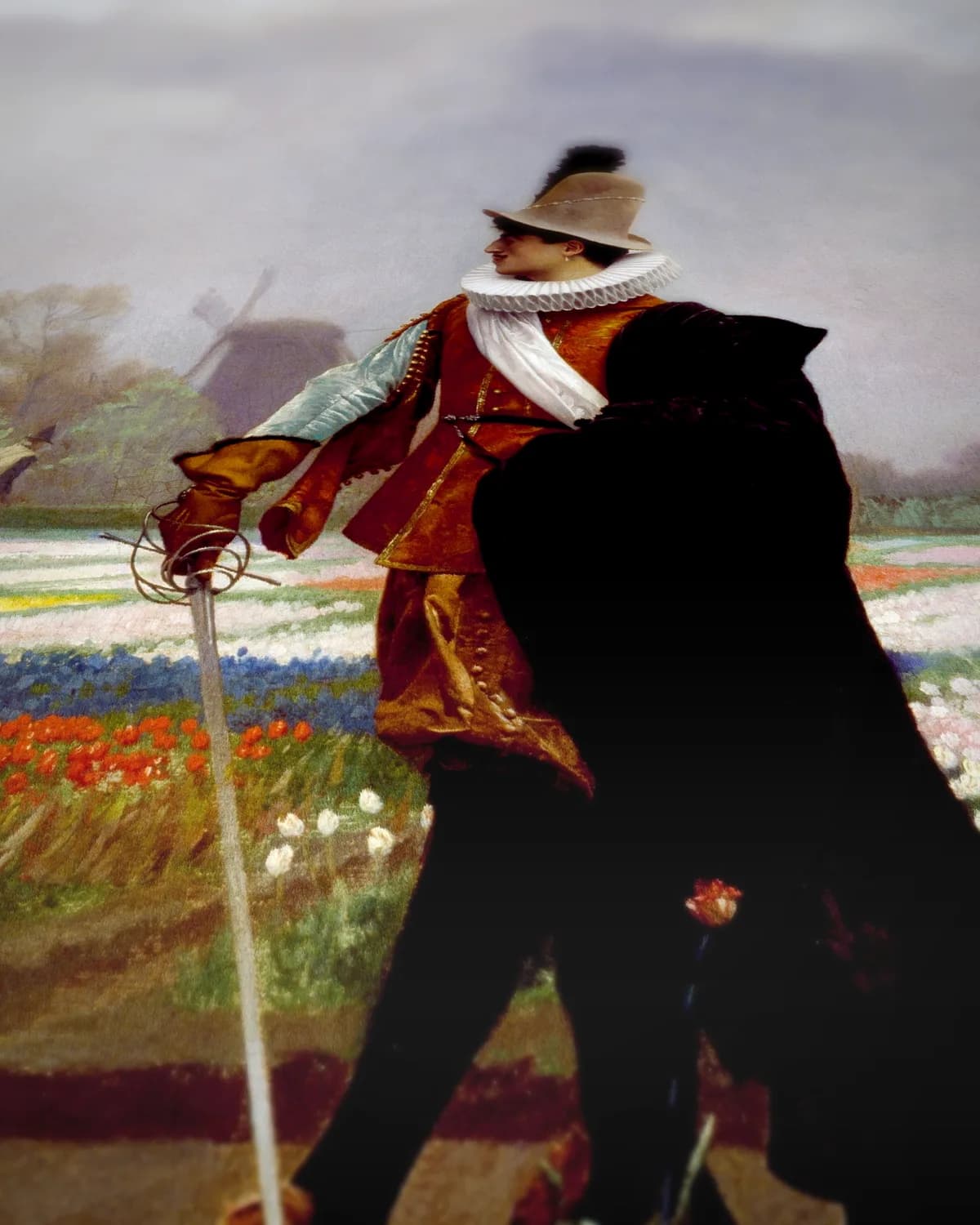De tulpengekte op geweven fluweel, uitsnede 3 van 3
