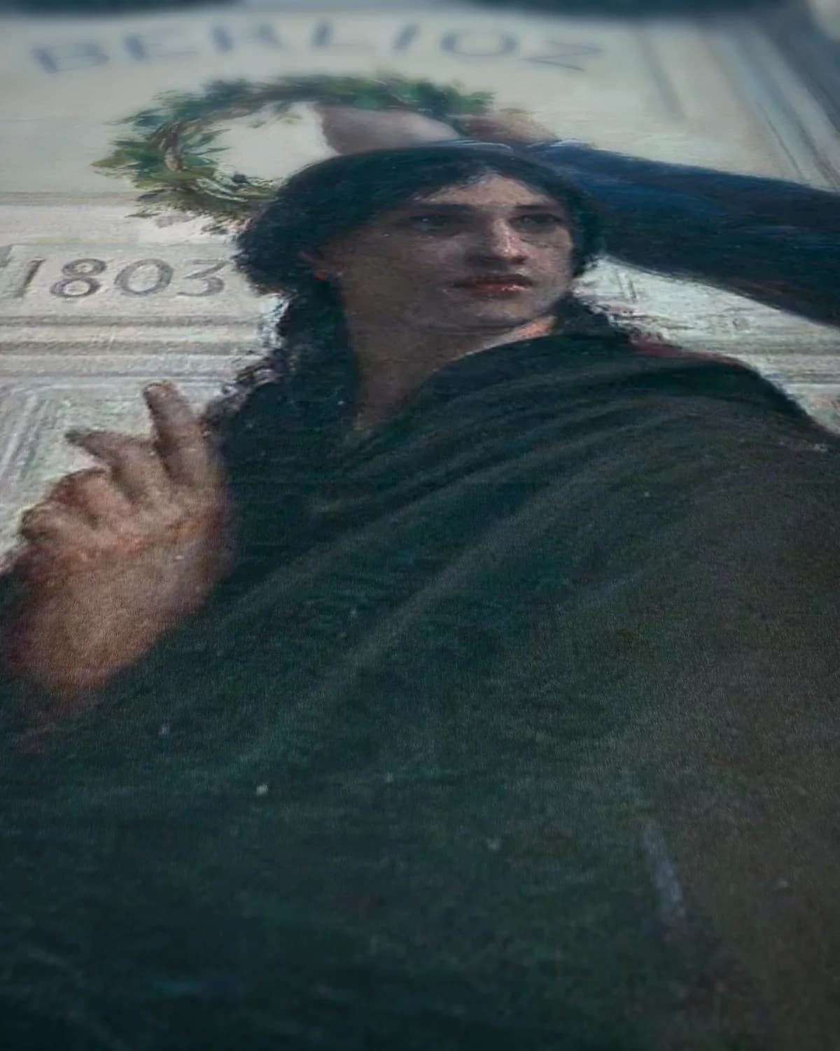 De verjaardag, hommage aan Berlioz op geweven fluweel, uitsnede 3 van 3