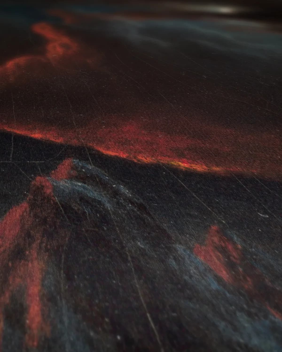 De Vesuvius om middernacht op geweven fluweel, uitsnede 2 van 3
