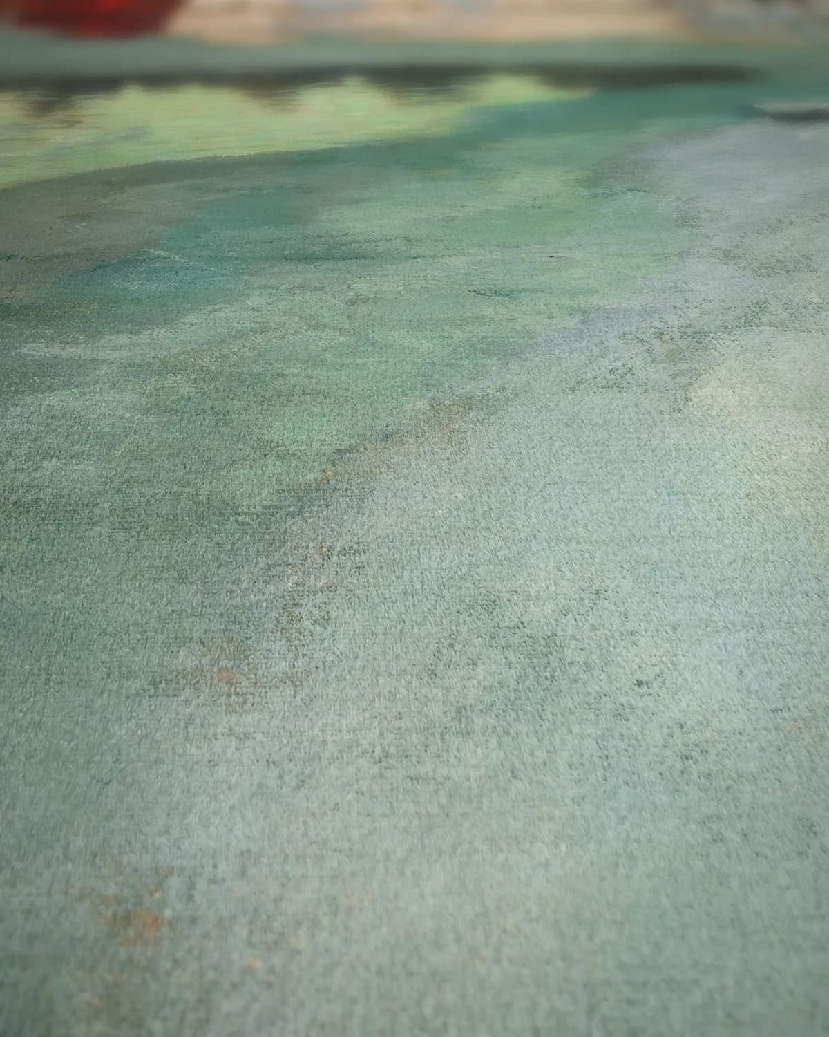 Dichtvriezende rivier op geweven fluweel, uitsnede 1 van 3