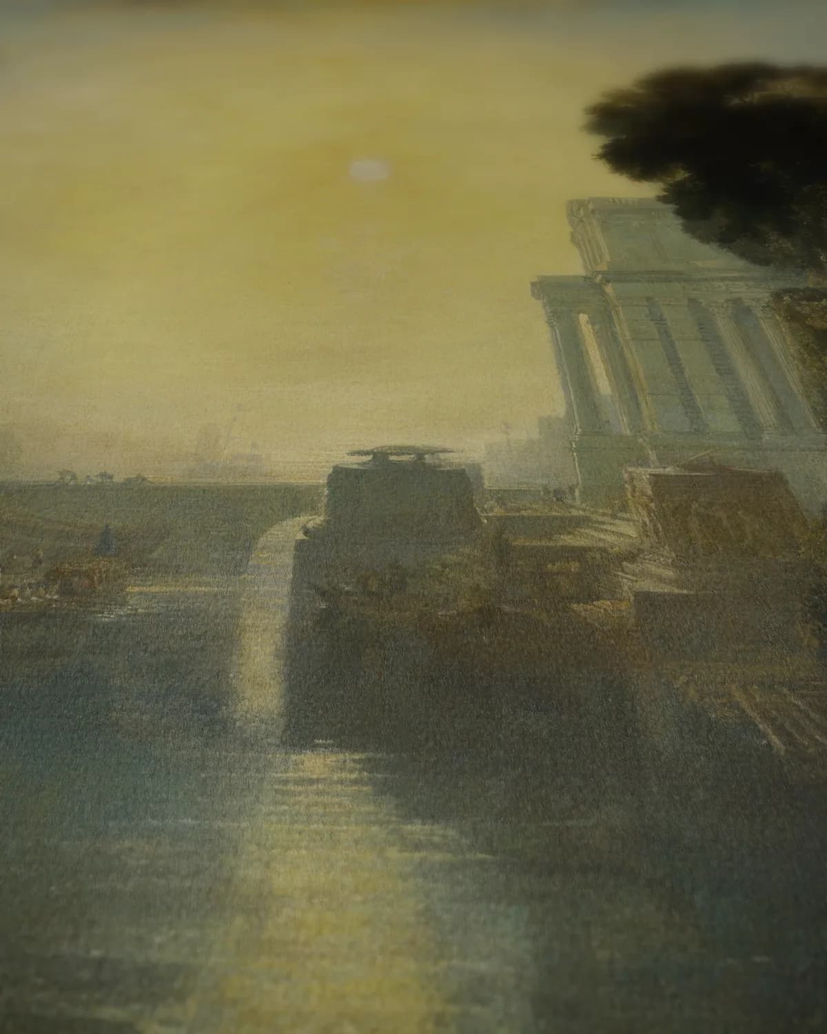 Dido bouwt Carthago op geweven fluweel, uitsnede 3 van 3