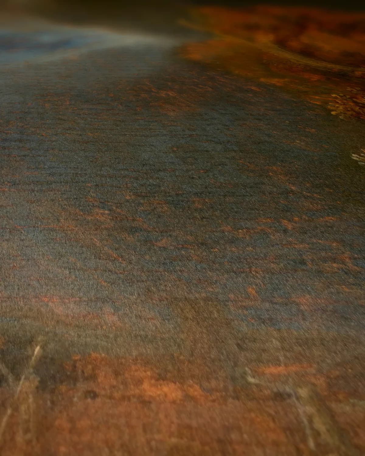 Dramatisch Landschap met Reizigers op geweven fluweel, uitsnede 2 van 3