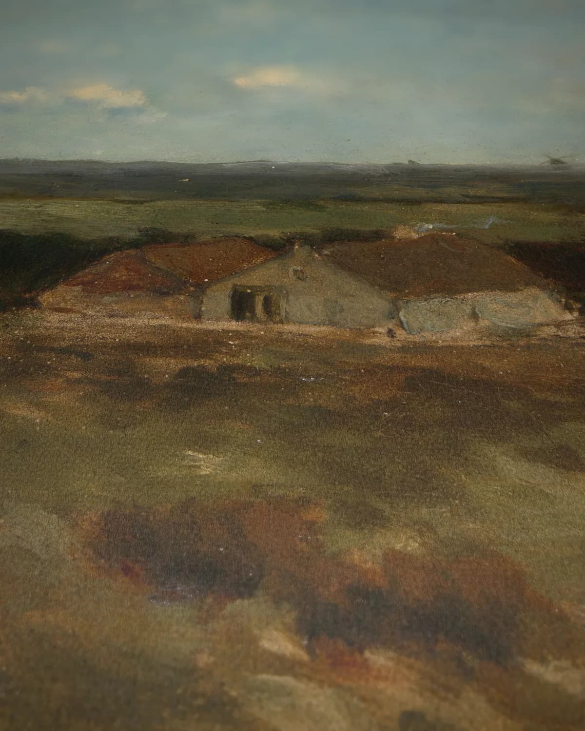 Duinlandschap op geweven fluweel, uitsnede 3 van 3