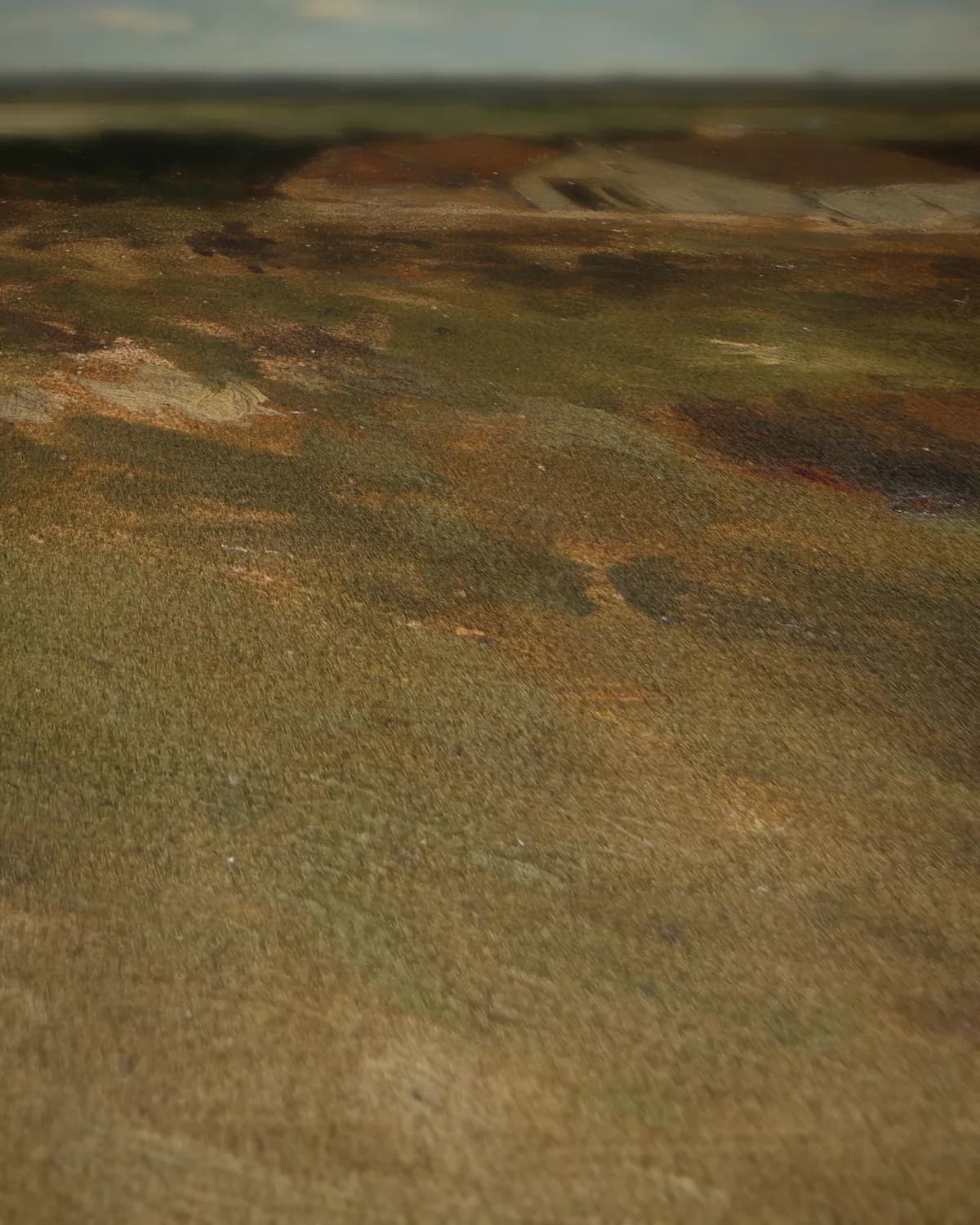 Duinlandschap op geweven fluweel, uitsnede 2 van 3