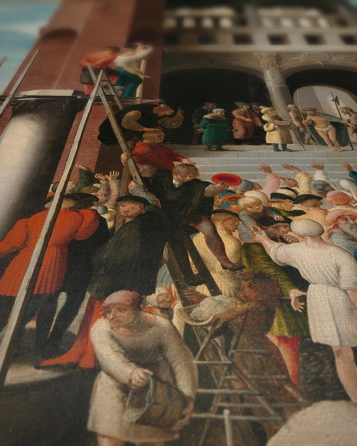 Ecce homo op geweven fluweel, uitsnede 3 van 3