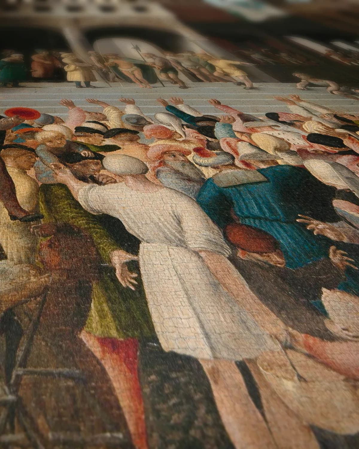 Ecce homo op geweven fluweel, uitsnede 2 van 3